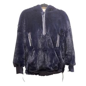 Free People Fuzzy Pullover XS Navy Blue